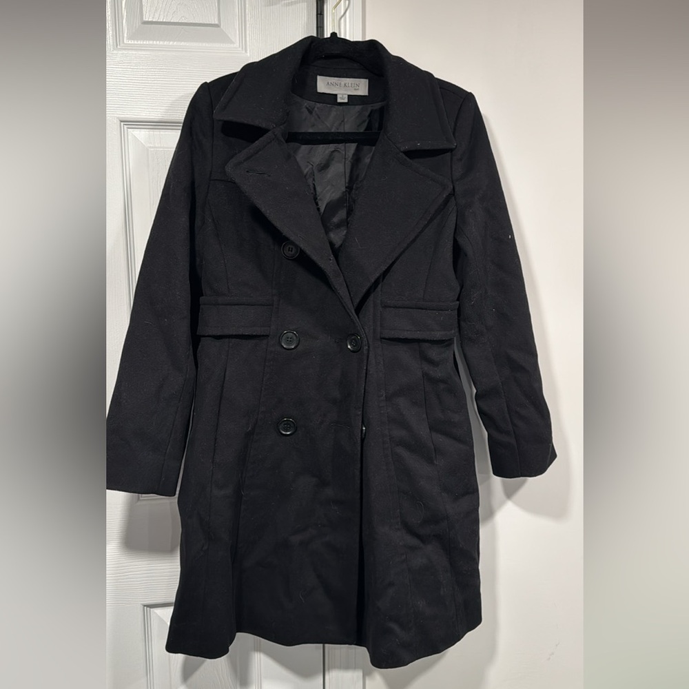 Anne Klein black peacoat, women’s size 6